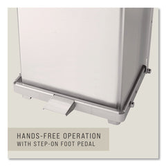 Rubbermaid Commercial FGST24SSPL 13 gal. Defenders Heavy-Duty Steel Step Can - Stainless Steel