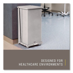 Rubbermaid Commercial FGST24SSPL 13 gal. Defenders Heavy-Duty Steel Step Can - Stainless Steel