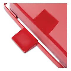 Rubbermaid Commercial 4 gal. Defenders Heavy-Duty Steel Step Can - Red