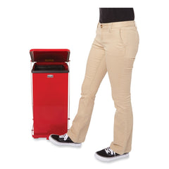 Rubbermaid Commercial 4 gal. Defenders Heavy-Duty Steel Step Can - Red