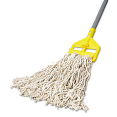Rubbermaid Commercial 20 oz. 1 in. Band Economy Cut-End Cotton Wet Mop Head - White (12/Carton)