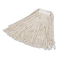 Rubbermaid Commercial 24 oz. 1 in. Band Economy Cut-End Cotton Wet Mop Head - White (12/Carton)