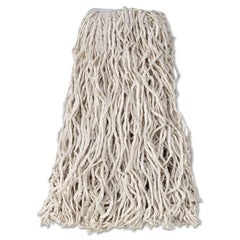 Rubbermaid Commercial 24 oz. 1 in. Band Economy Cut-End Cotton Wet Mop Head - White (12/Carton)