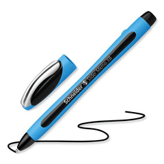 Schneider Slider Memo XB Extra-Bold 1.4 millimeter Stick Ballpoint Pen - Black Ink/Black/Light Blue Barrel (10/Box)
