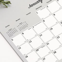 Blueline 12-Month (Jan to Dec): 2026 12 in. x 17 in. Floral Photography Romantic Wall Calendar - White/Multicolor Sheets
