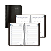 Blueline 8 in. x 5 in. 12-Month (Aug 2025-Jul 2026) Academic Daily/Monthly Planner - Black Cover