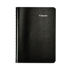 Blueline 8 in. x 5 in. 12-Month (Aug 2025-Jul 2026) Academic Daily/Monthly Planner - Black Cover