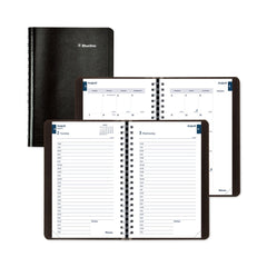 Blueline 8 in. x 5 in. 12-Month (Aug 2025-Jul 2026) Academic Daily/Monthly Planner - Black Cover