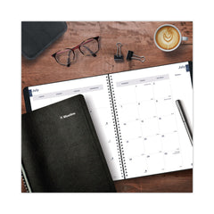 Blueline 11 in. x 8.5 in. 14-Month (Jul 2025-Aug 2026) Academic Monthly Planner - Black Cover