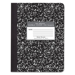 Roaring Spring 9.75 x 7.5 Sheets (100) Wide/Legal Rule Composition Book - Black Marble Cover