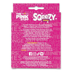 The Pink Stuff Sqeezy 4 in. x 5.3 in. Dual Scrubber/Sponge - Pink (12/Carton)
