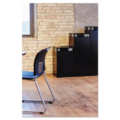 Safco 42 Gallon Public Square Paper -Recycling Receptacles - Black