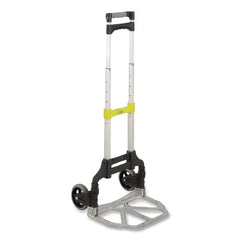 Safco 15.25 in. x 16 in. x 39 in. 110 lb Capacity Stow and Go Aluminum Cart