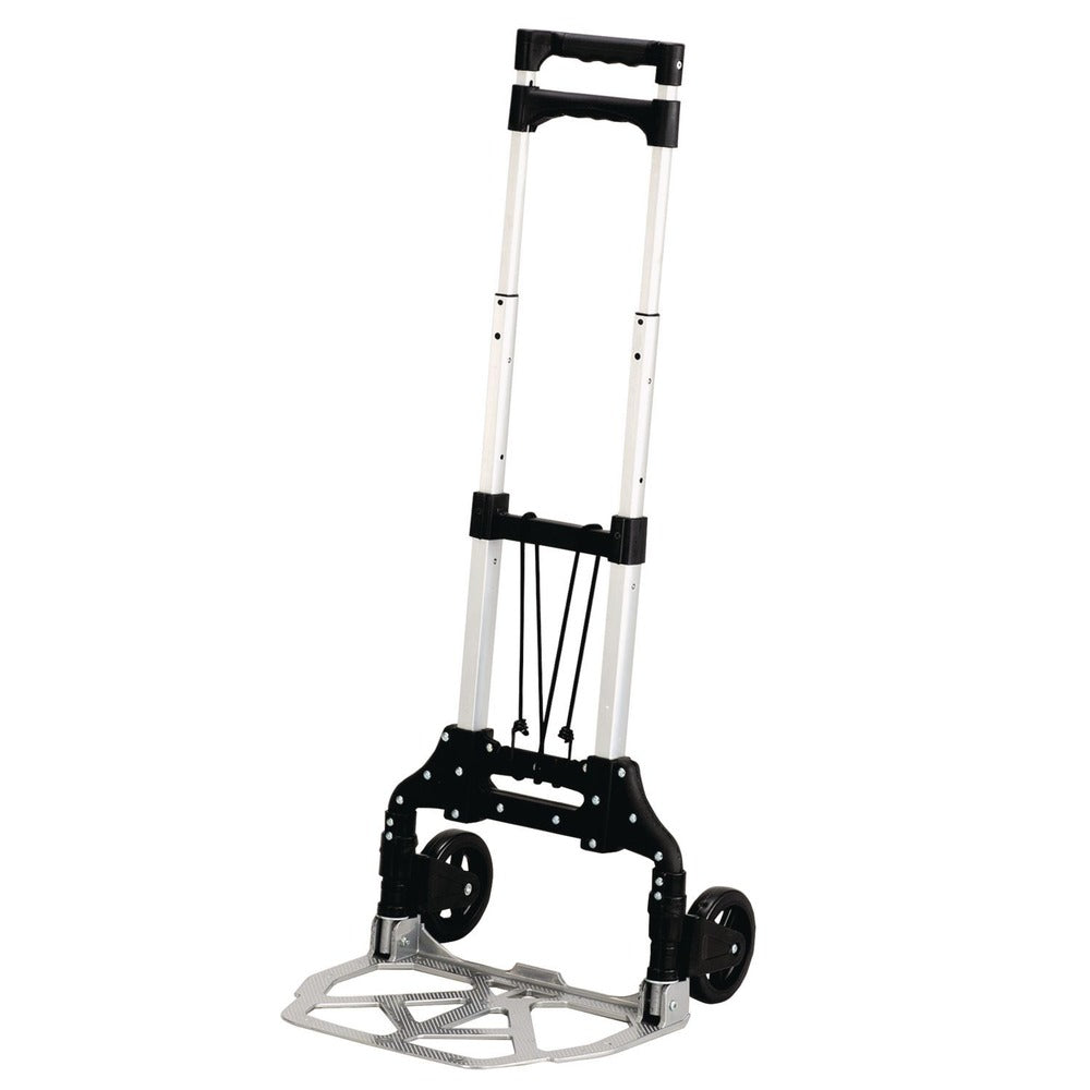 Safco 15.25 in. x 16 in. x 39 in. 110 lb Capacity Stow and Go Aluminum Cart
