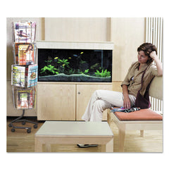Safco 15w x 15d x 60h 16-Compartment Wire Rotary Display Racks - Charcoal