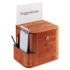 Safco 10 x 8 x 14 Bamboo Suggestion Boxes - Cherry