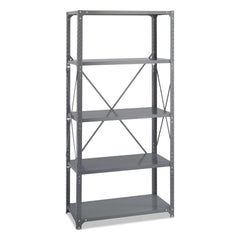 Safco 5-Shelf 36 in. x 18 in. x 75 in. Commercial Steel Shelving Unit - Dark Gray