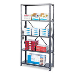 Safco 5-Shelf 36 in. x 18 in. x 75 in. Commercial Steel Shelving Unit - Dark Gray