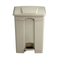 Safco 9922TN 17 Gallon Large Capacity Plastic Step-On Receptacle - Tan