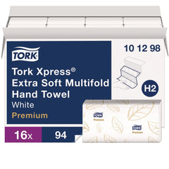 Tork 2-Ply 9.12 x 12.8 Xpress Extra Soft Multifold Towel - White (16/Carton)