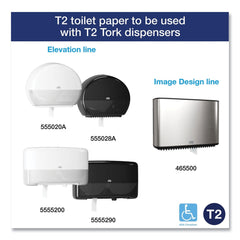 Tork Advanced 3.48 in. x 751 ft. 2-Ply Septic Safe Mini-Jumbo Roll Bath Tissue - White (12/Carton)