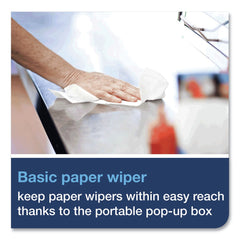 Tork 1-Ply 9 in. x 10.5 in. Basic Paper Wiper - White (24/Carton)
