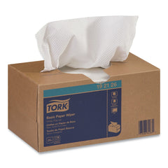 Tork 1-Ply 9 in. x 10.5 in. Basic Paper Wiper - White (24/Carton)