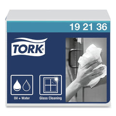 Tork 192136 1/4 Fold 1-Ply 12.5 in. x 13 in. Heavy-Duty Paper Wiper - White (16/Carton)