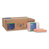 Tork 11.75 in. x 14.75 in. 1-Ply Small Pack Foodservice Cloth - Unscented/Red/Red Stripe (4/Carton)