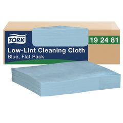Tork 12 in. x 12 in. 1-Ply Low-Lint Cleaning Cloth - Blue (250/Carton)