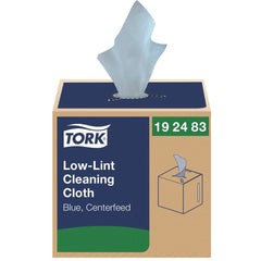 Tork 15 in. x 15 in. 1-Ply Low-Lint Cleaning Cloth - Blue (4 Boxes/Carton)