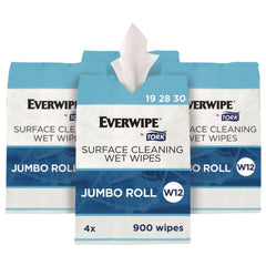 Tork 192830 6 in. x 6 in. 1-Ply Surface Cleaning Wet Wipe - Lemon, White (4 Rolls/Carton)