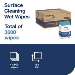 Tork 192830 6 in. x 6 in. 1-Ply Surface Cleaning Wet Wipe - Lemon, White (4 Rolls/Carton)