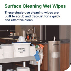 Tork 192830 6 in. x 6 in. 1-Ply Surface Cleaning Wet Wipe - Lemon, White (4 Rolls/Carton)