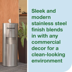 Tork 15 in. x 15 in. x 37.25 in. Stainless Steel Wet Wipe Stand