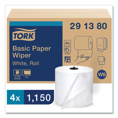 Tork 291380 1-Ply 7.68 in. x 1150 ft. Paper Wiper Roll Towel - White (4/Carton)