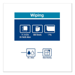 Tork 11.1 in. x 12 in. Paper Wiper Plus - White (1 Roll/Carton)