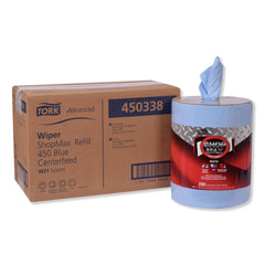 Tork Advanced ShopMax Wiper 450 Centerfeed Refill - Blue (2/Carton)