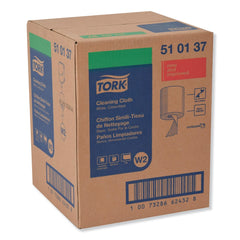 Tork 510137 12.6 in. x 10 in. Cleaning Cloth - White (1/Carton)
