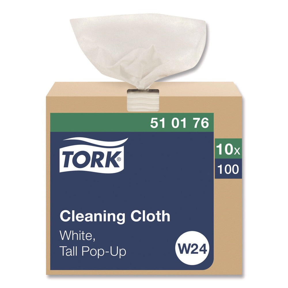 Tork 510176 8.46 in. x 16.13 in. Cleaning Cloth - White (1000/Carton)