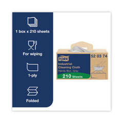 Tork 16.34 x 14 1-Ply Industrial Cleaning Cloths - Gray (210/Carton)