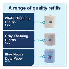 Tork 12.6 in. x 912.2 ft. 1-Ply Heavy-Duty Cleaning Cloth - White (1-Roll)