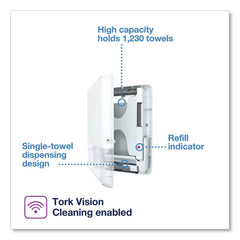 Tork 552530 PeakServe Continuous 14.44 x 3.97 x 19.3 Hand Towel Dispenser - White