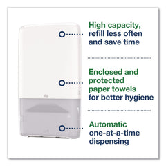 Tork PeakServe 14.47 in. x 4.04 in. x 25.15 in. Automatic Continuous Paper Hand Towel Dispenser - White