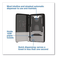 Tork PeakServe 14.47 in. x 4.04 in. x 25.15 in. Automatic Continuous Paper Hand Towel Dispenser - Black