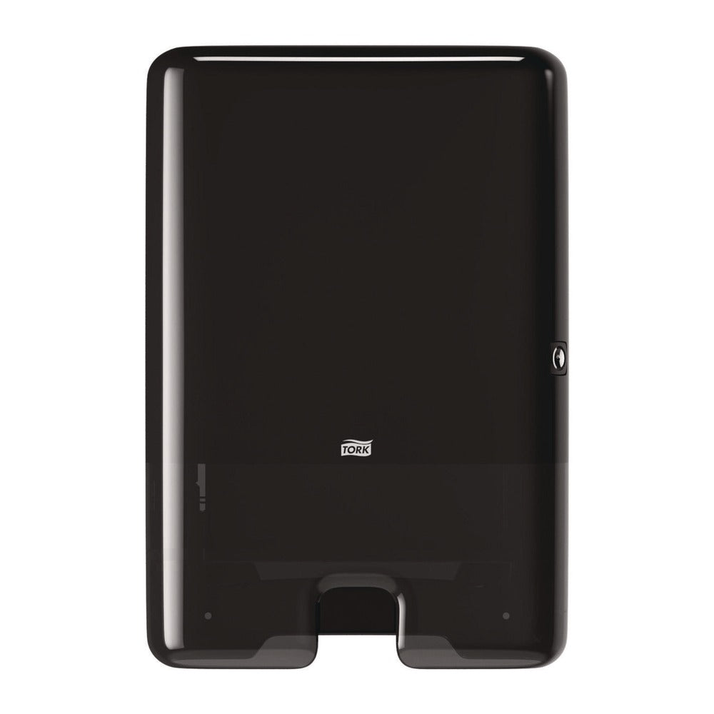 Tork Xpress 11.9 in. x 4 in. x 17.5 in. H2 Multifold Hand Towel Dispenser - Black
