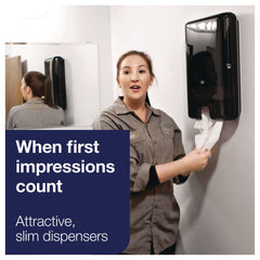 Tork Xpress 11.9 in. x 4 in. x 17.5 in. H2 Multifold Hand Towel Dispenser - Black