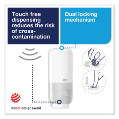Tork 4.45 in. x 5.12 in. x 10.94 in. Elevation Foam Skincare Auto Dispenser with Intuition Sensor - White (4/Carton)