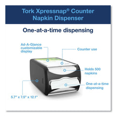 Tork 7.5 in. x 12.1 in. x 5.7 in. Xpressnap Counter Napkin Dispenser - Black