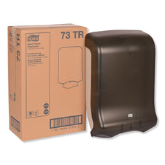 Tork 73TR 11.75 in. x 6.25 in. x 18 in. Folded Towel Dispenser - Smoke (1/Carton)